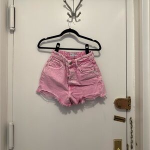 Pink Denim Women's Shorts